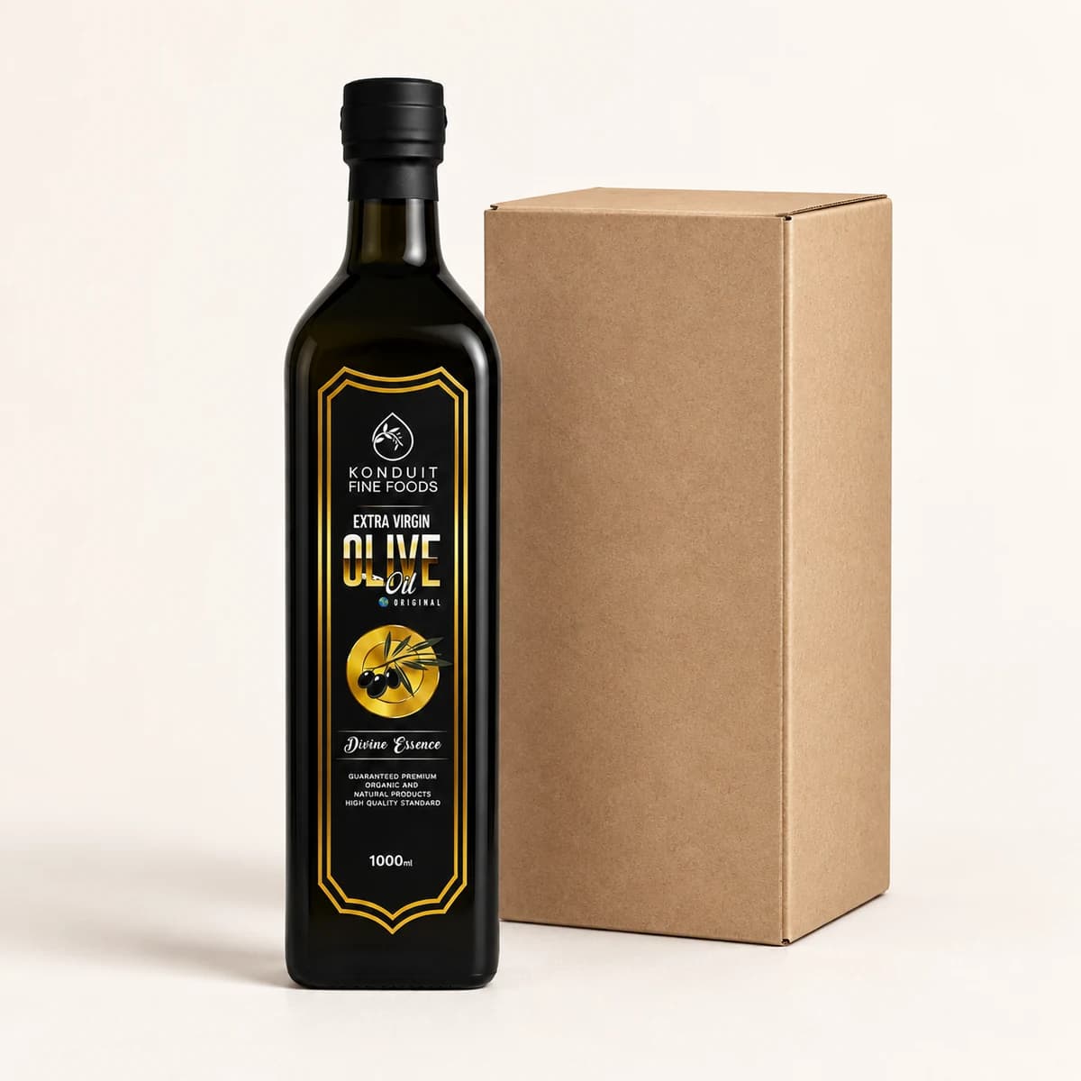 Illustrative Konduit Refill Club bottle with a delivery carton